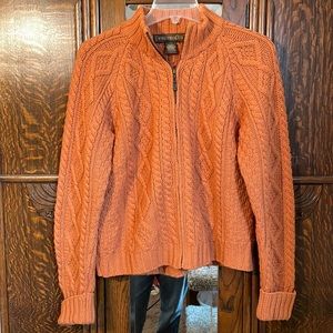 Merino Wool Orange Irish Sweater